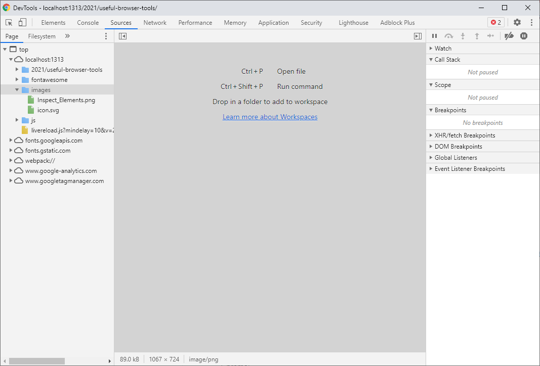 Inspect Sources